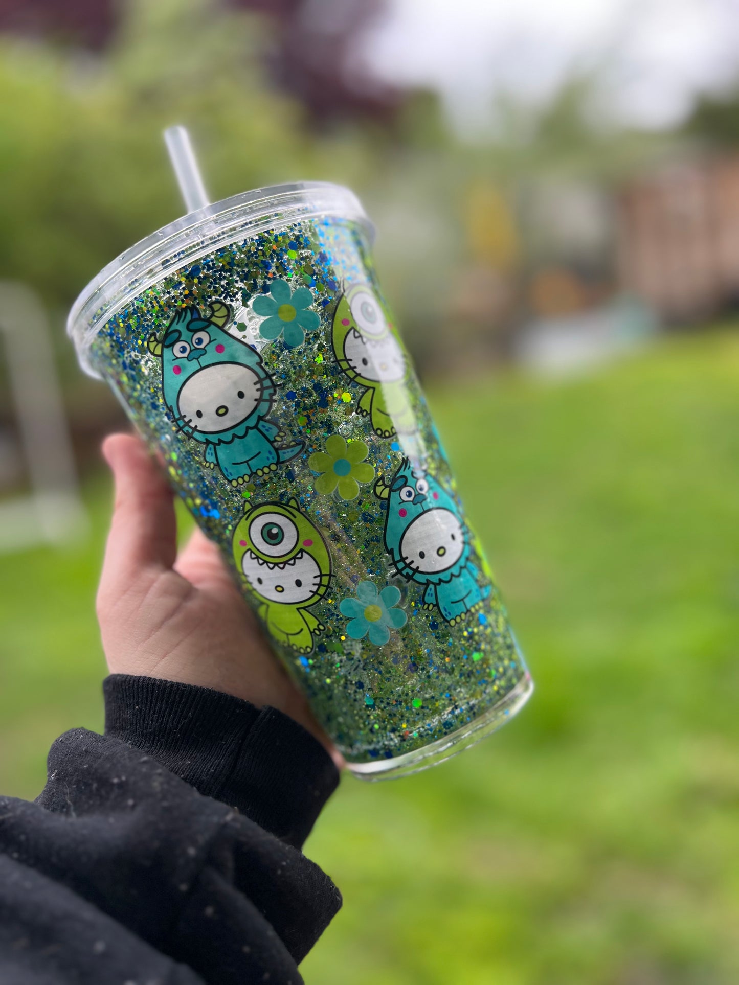 Hk monsters glitter cup